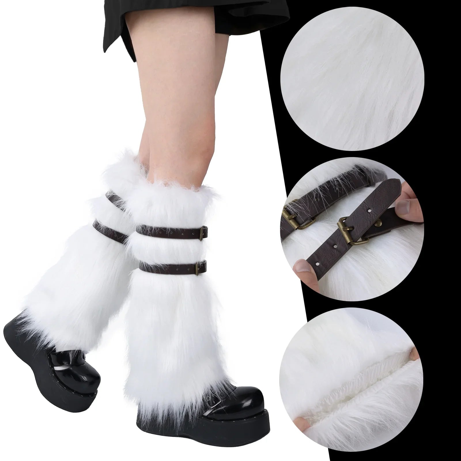 Faux Fur Fuzzy Leg Warmers