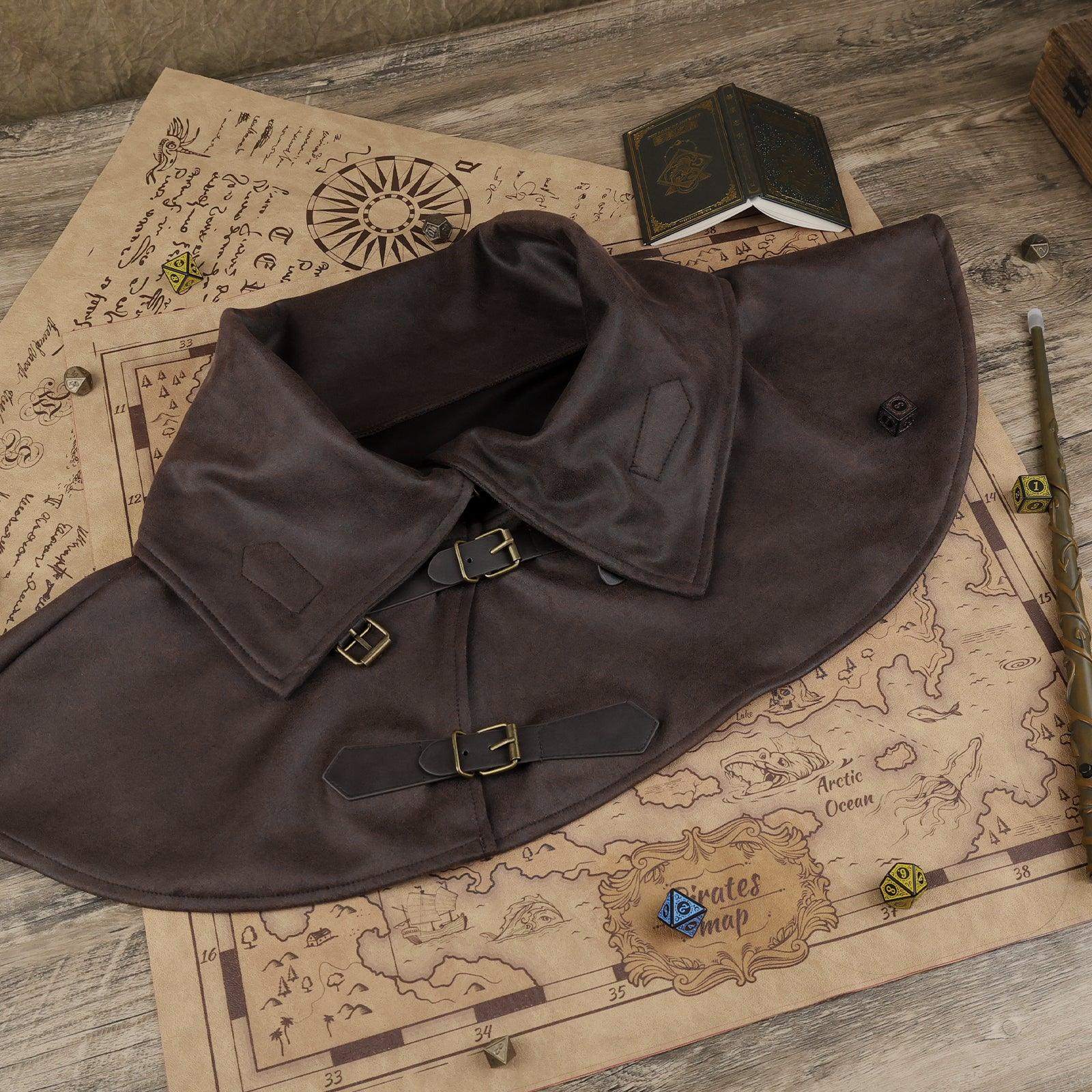 Medieval Short Cloak Adjustable Shoulder Capelet