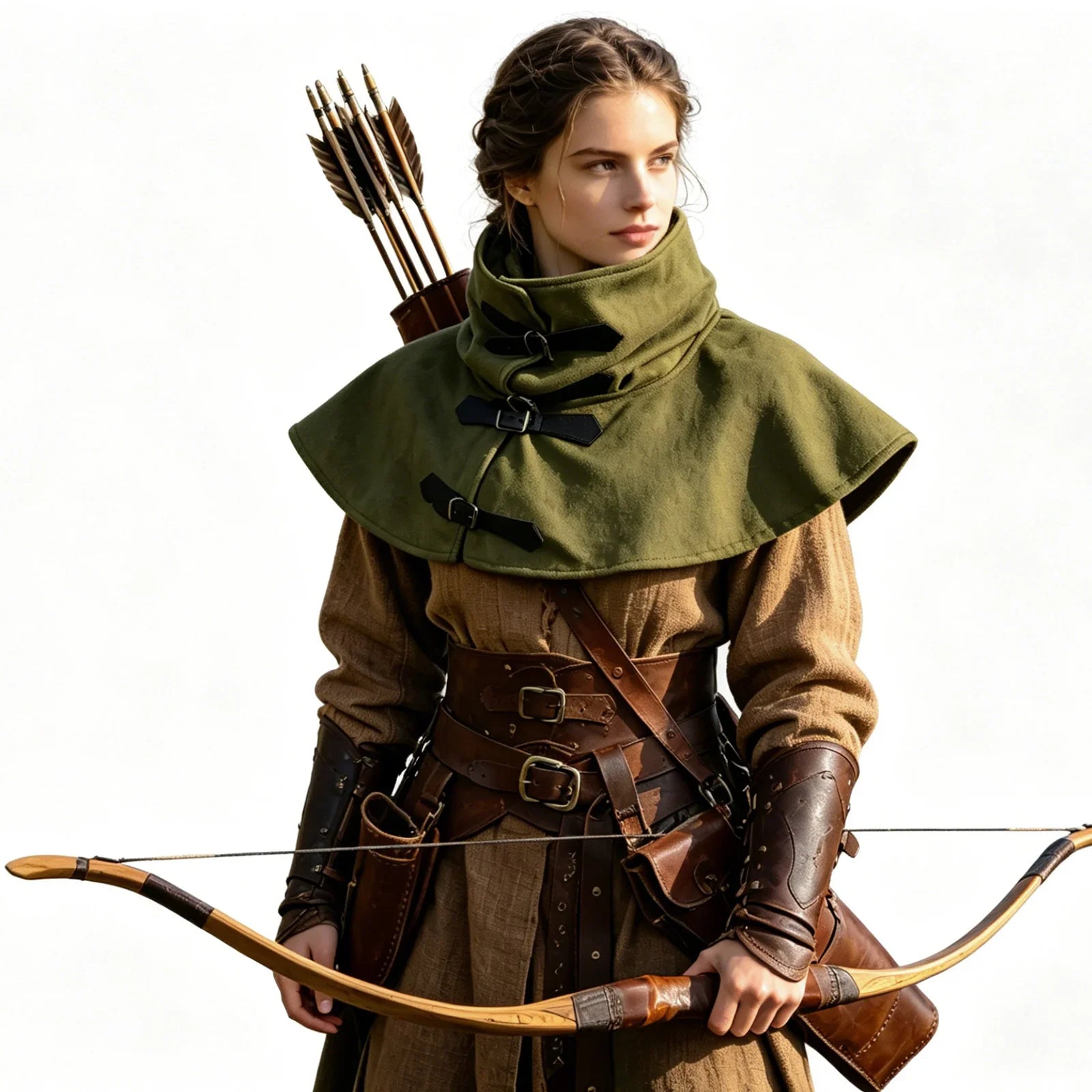 Medieval Short Cloak Adjustable Shoulder Capelet