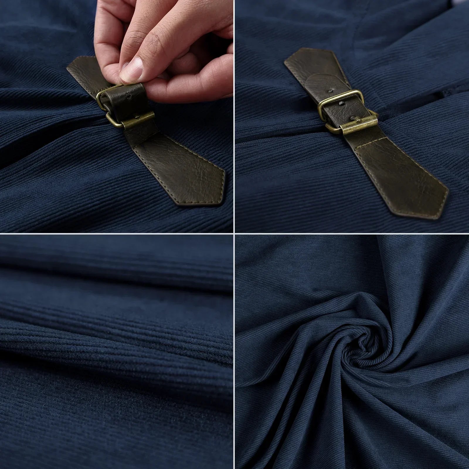 Medieval Corduroy Hooded Cloak