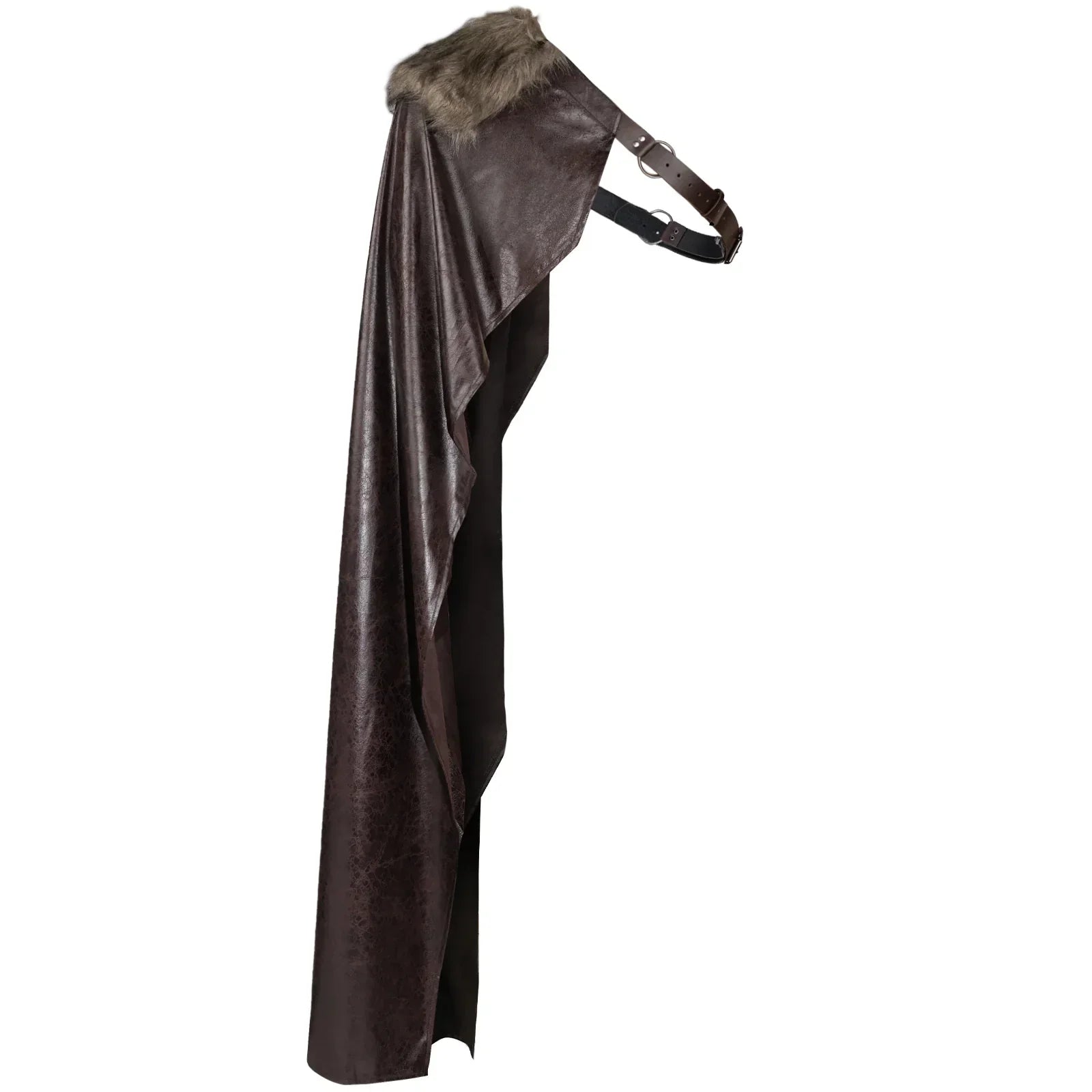 Medieval Artificial Fur Shawl Half Shoulder Cape