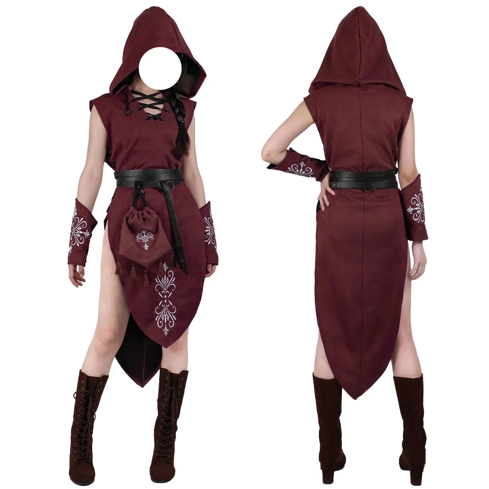 Suede Sleeveless Elf Costume Set