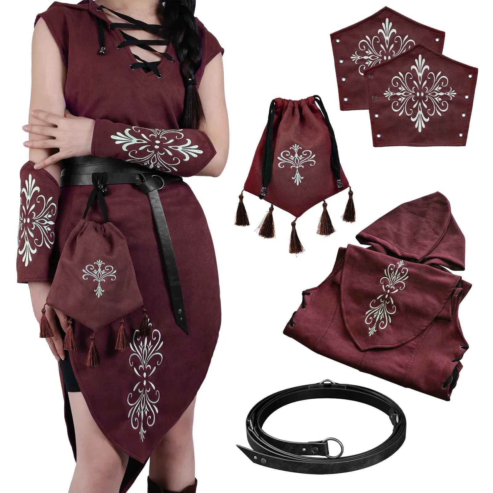 Suede Sleeveless Elf Costume Set