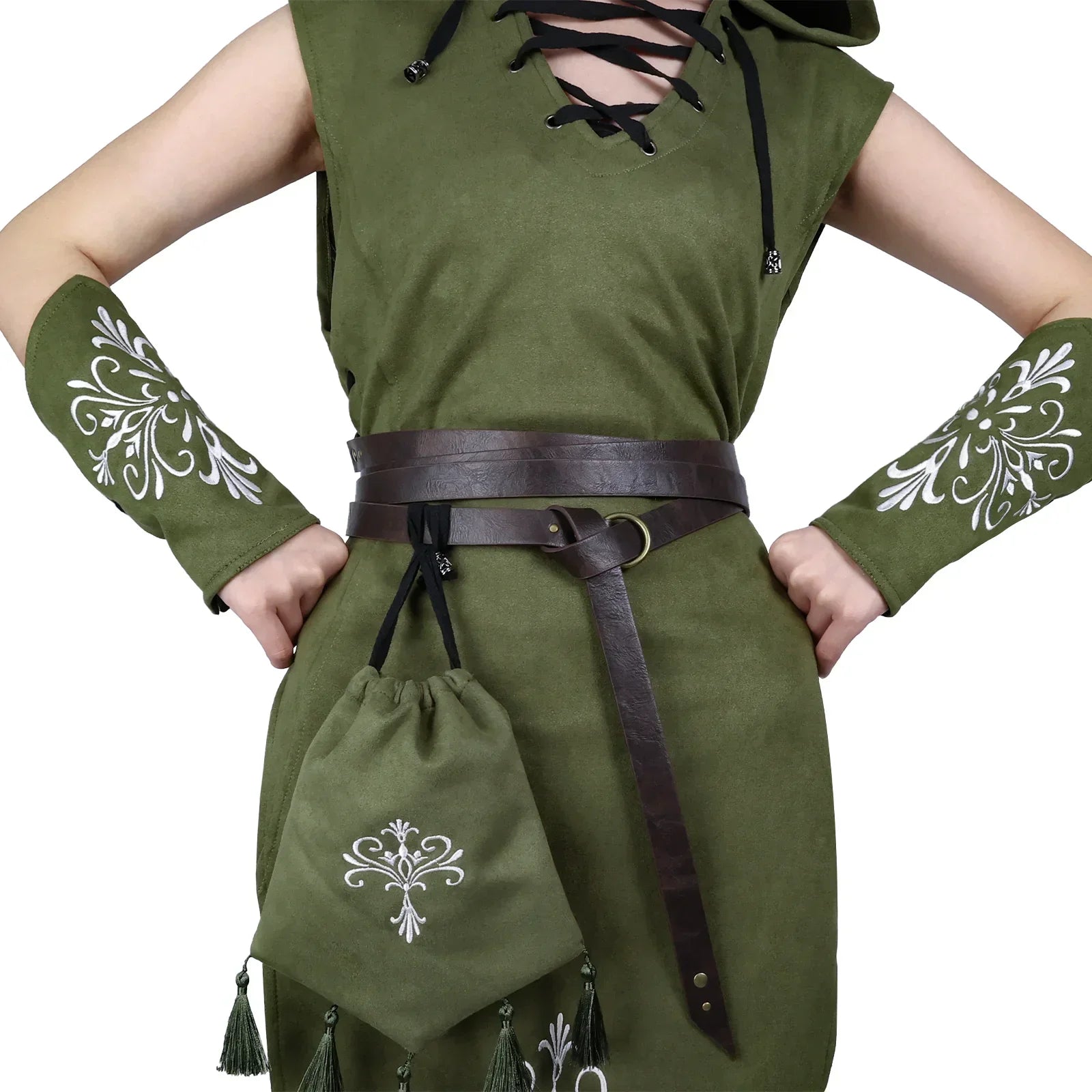 Suede Sleeveless Elf Costume Set
