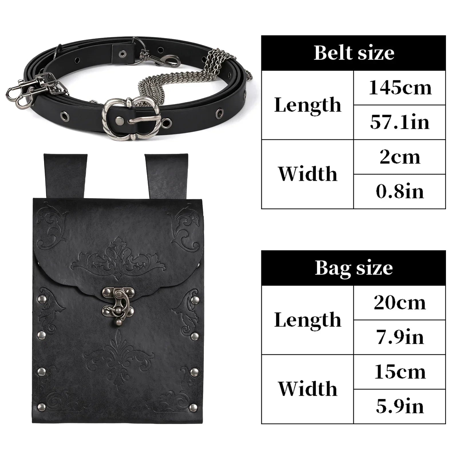 Medieval DIY Belt with Vintage Bag