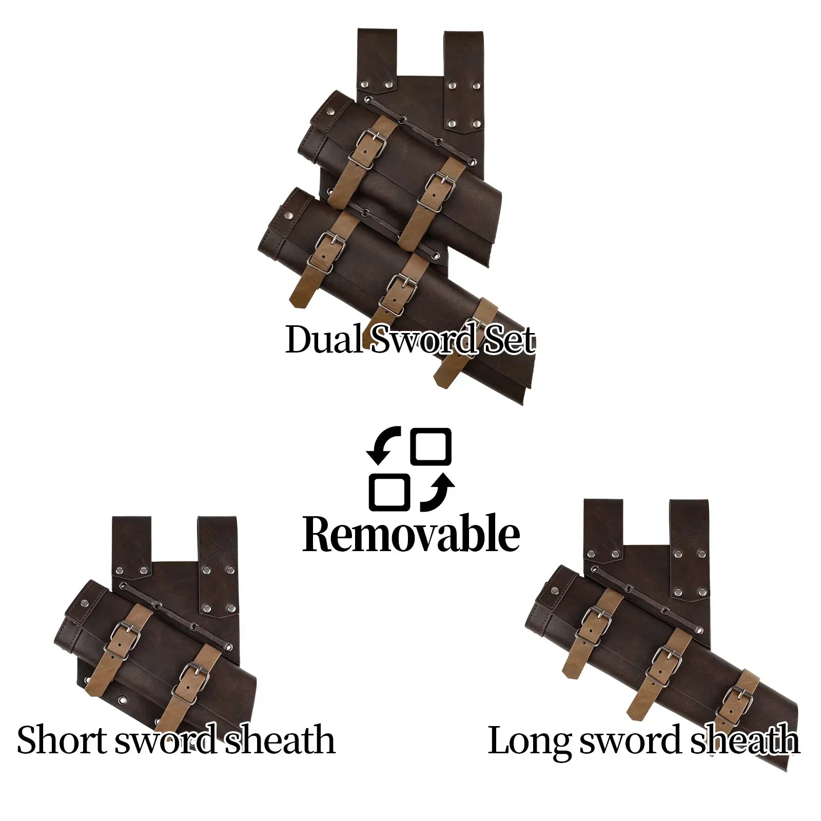 2 PCs Medieval Double Sword Frog