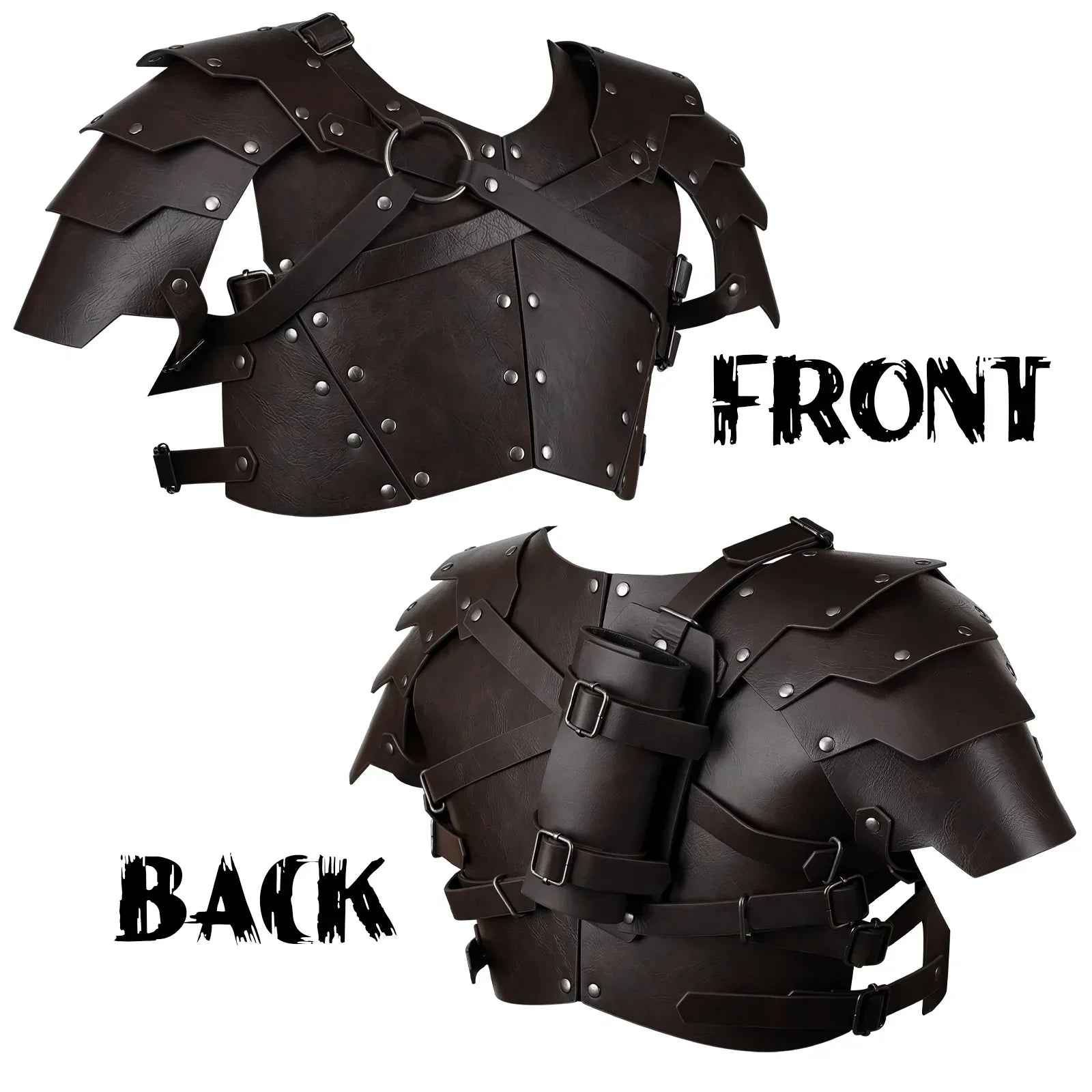 4 PCs Medieval Faux Leather Armor Set for Kids