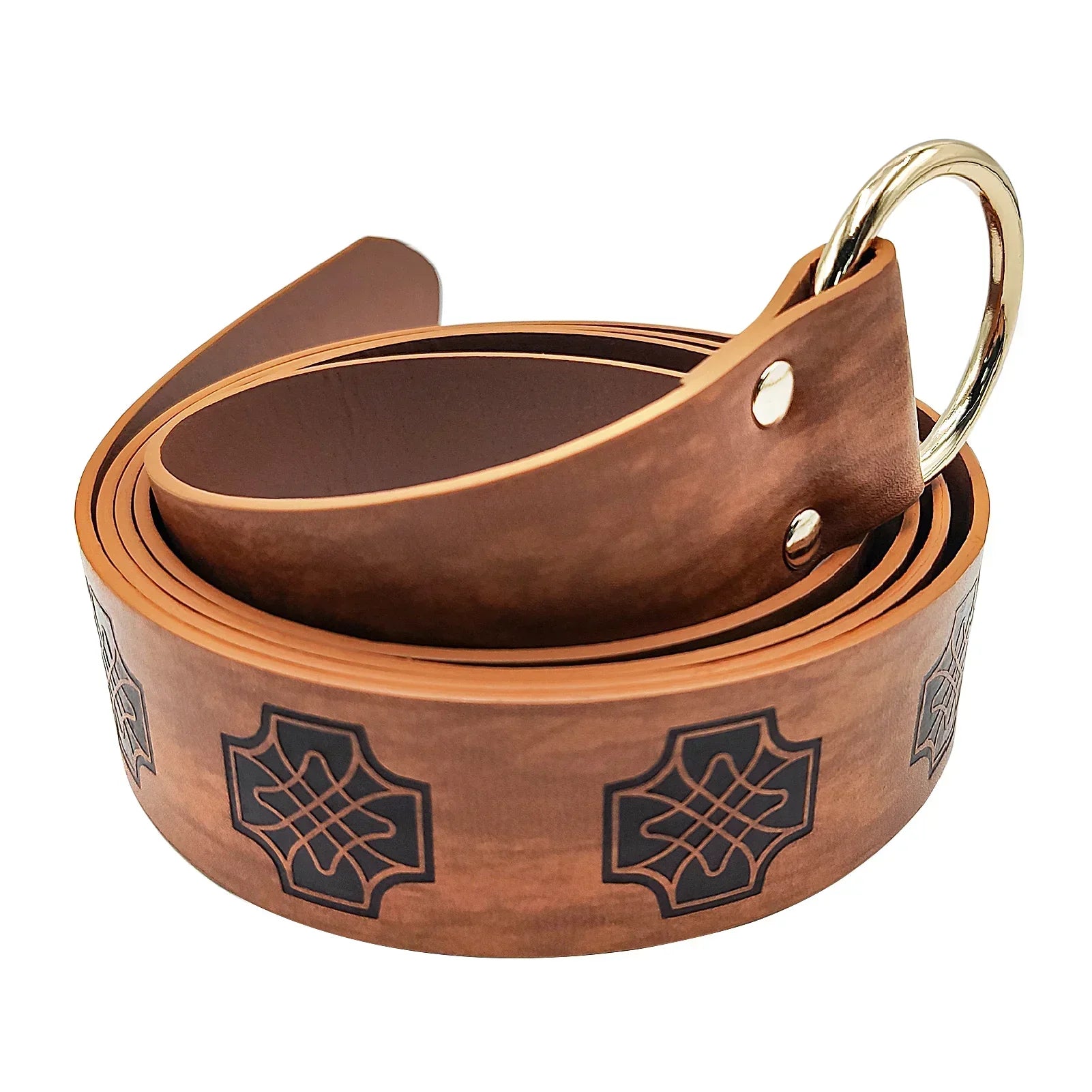Medieval Embossed O-Ring Belt