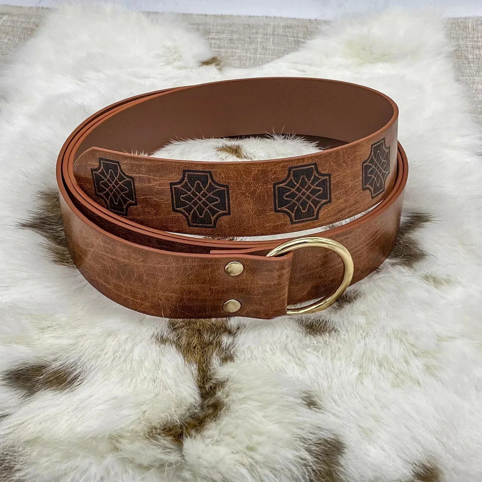 Medieval Embossed O-Ring Belt