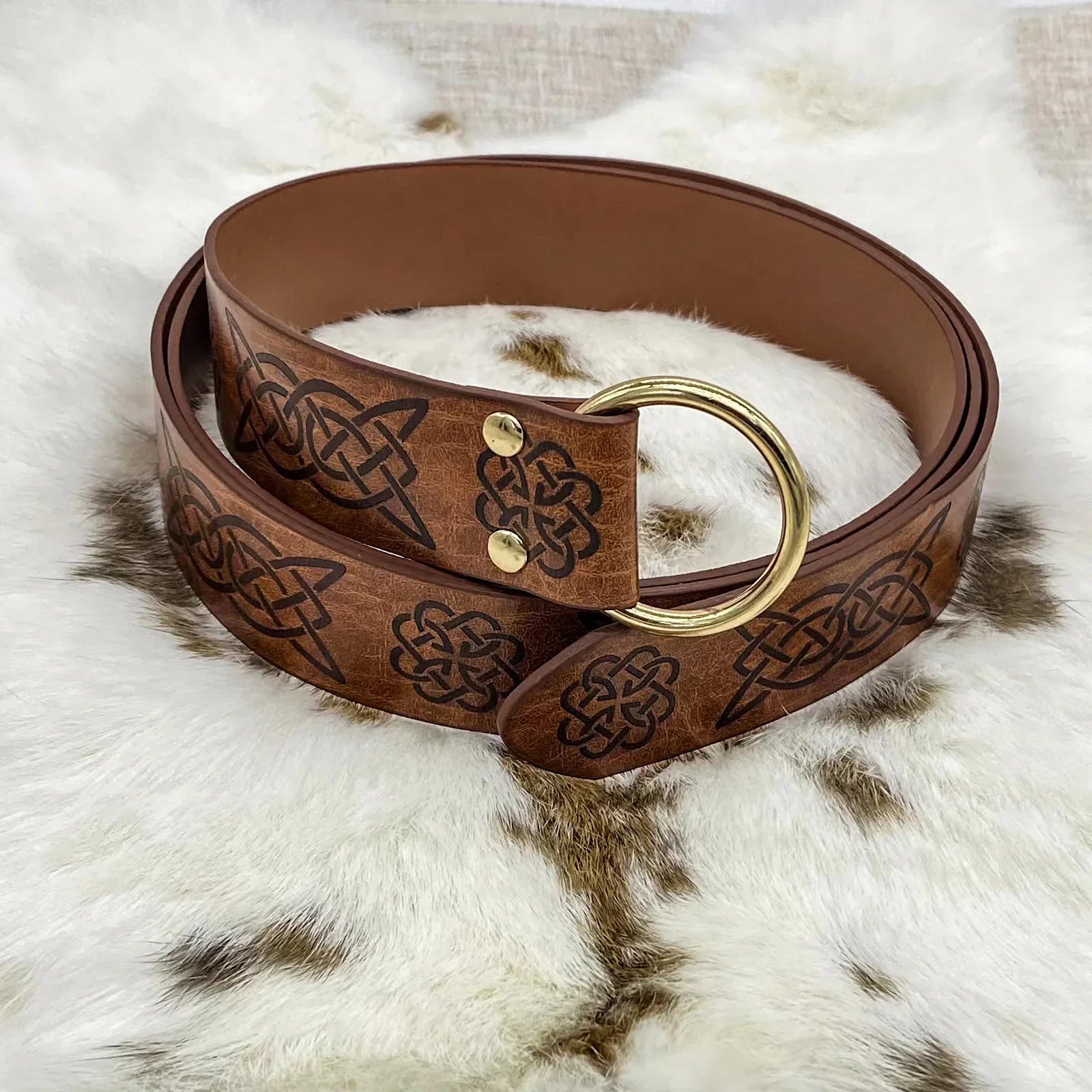 Medieval Embossed O-Ring Belt