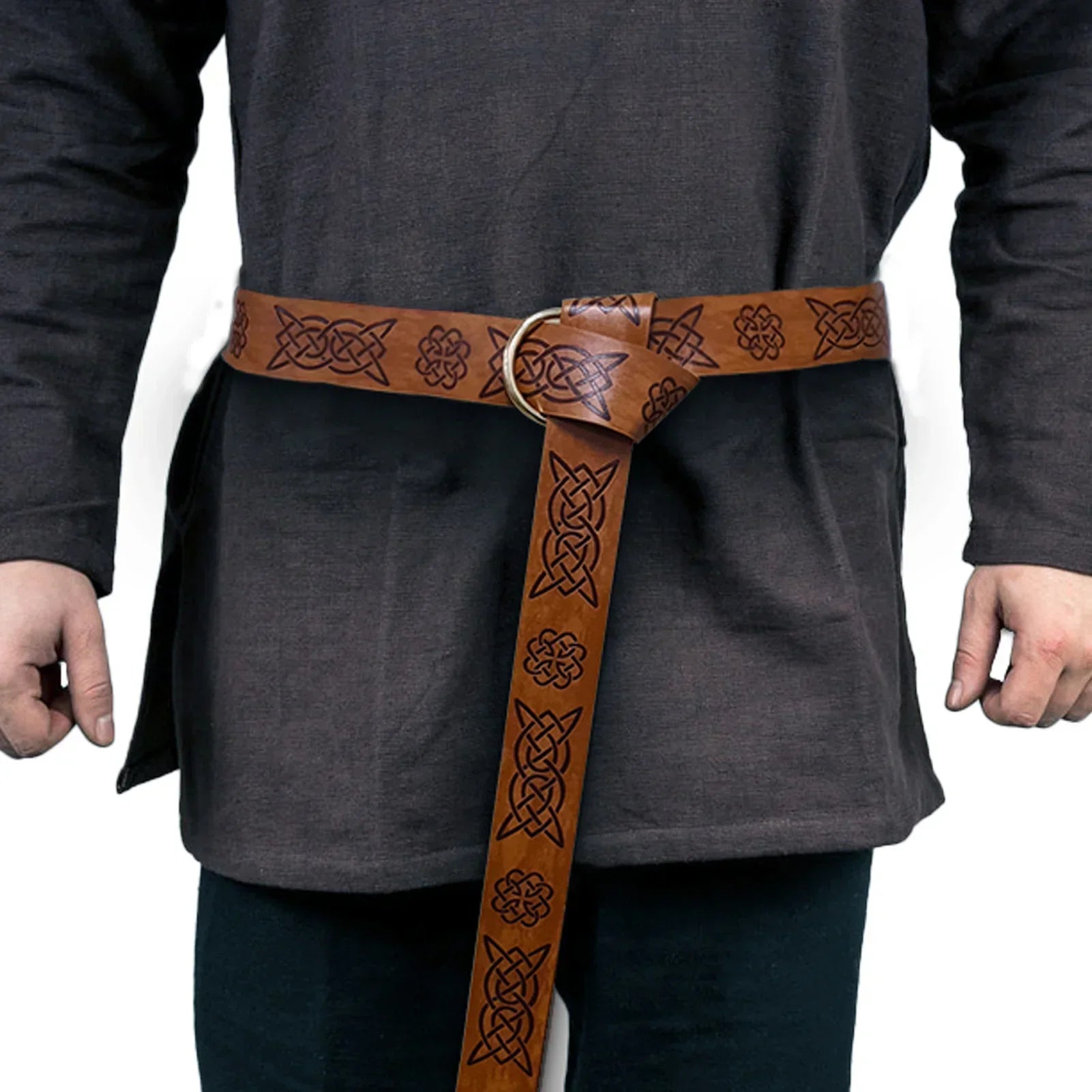 Medieval Embossed O-Ring Belt