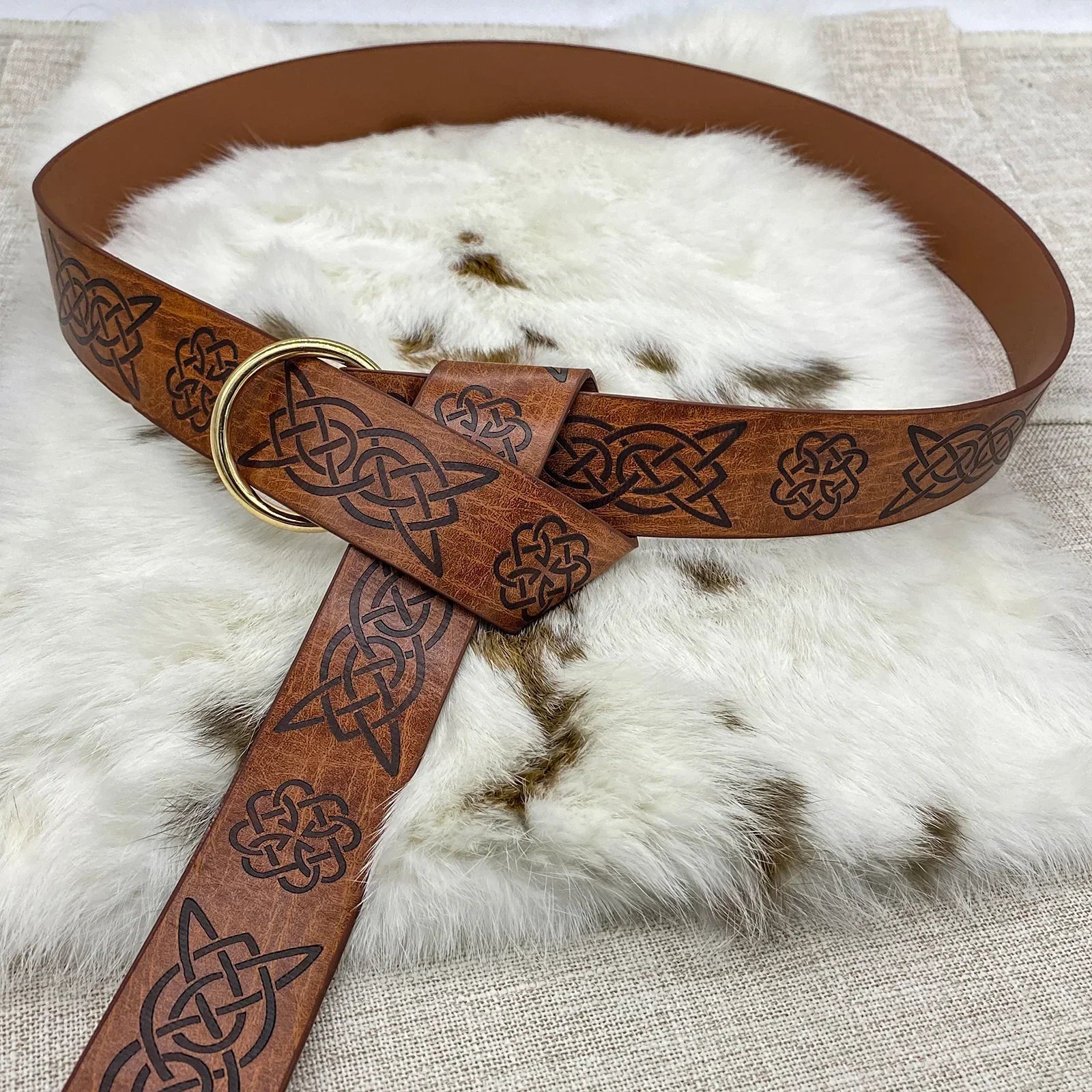 Medieval Embossed O-Ring Belt