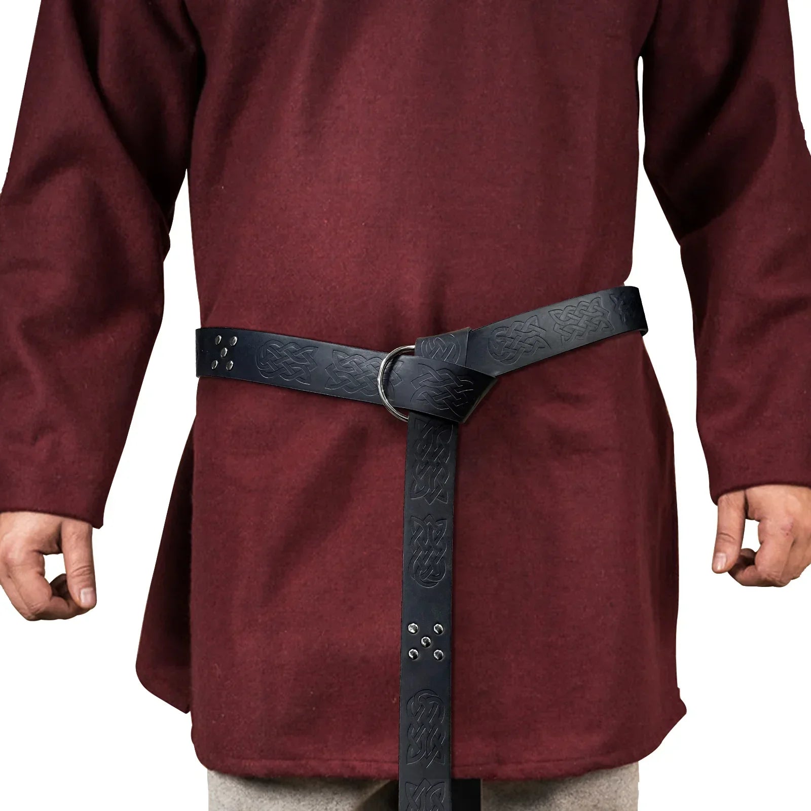 Medieval Embossed O-Ring Belt