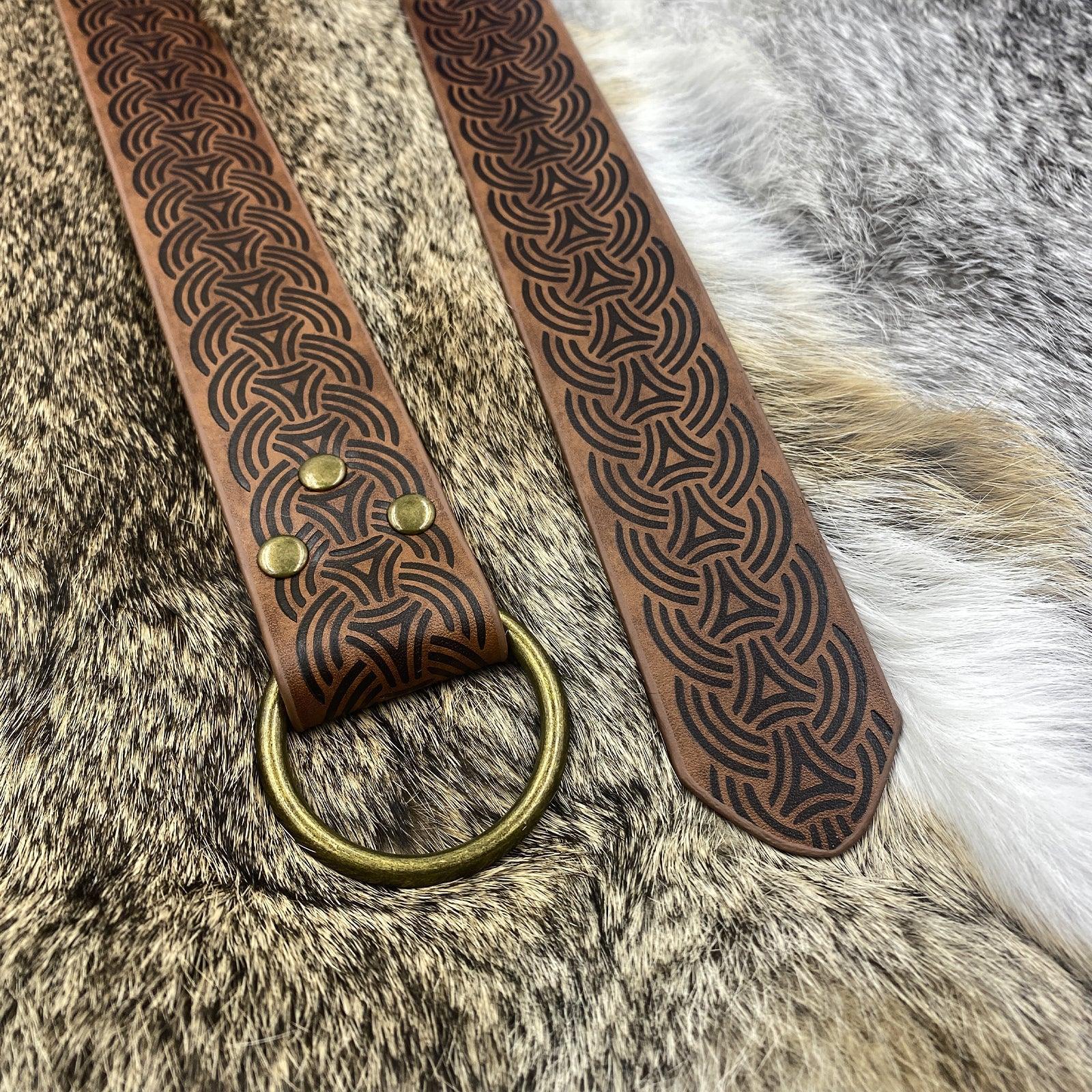 Medieval Embossed O-Ring Belt