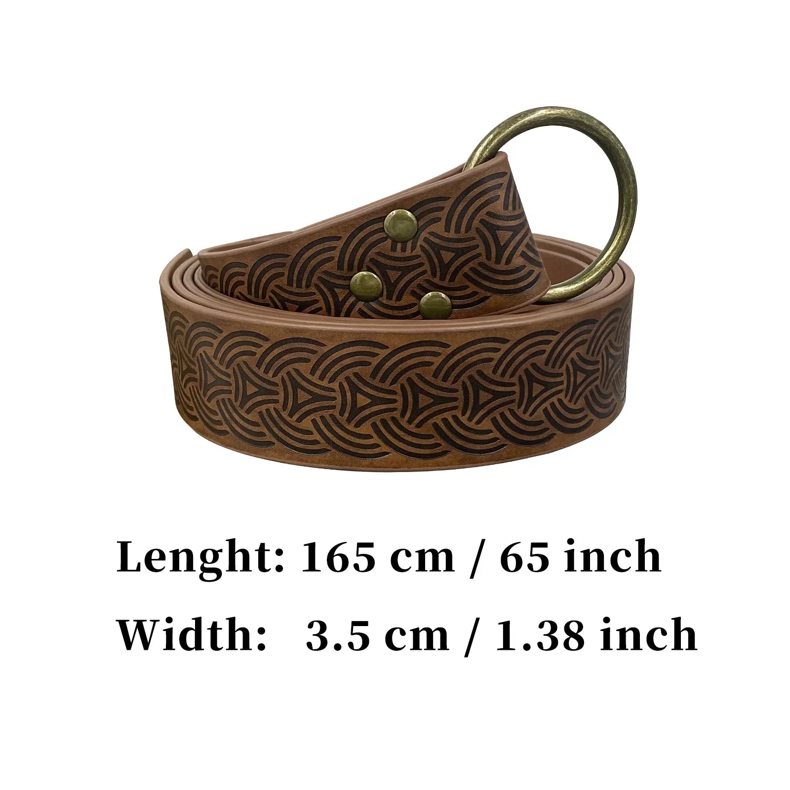 Medieval Embossed O-Ring Belt