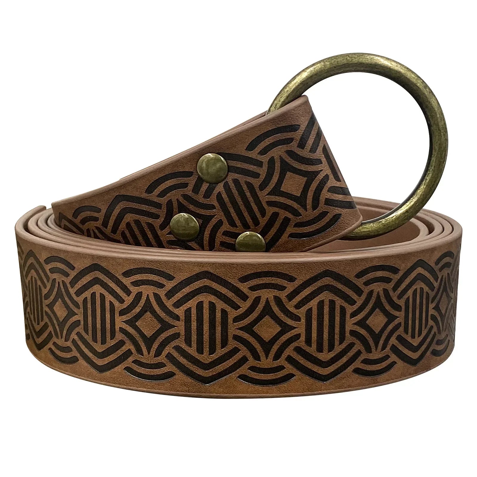 Medieval Embossed O-Ring Belt