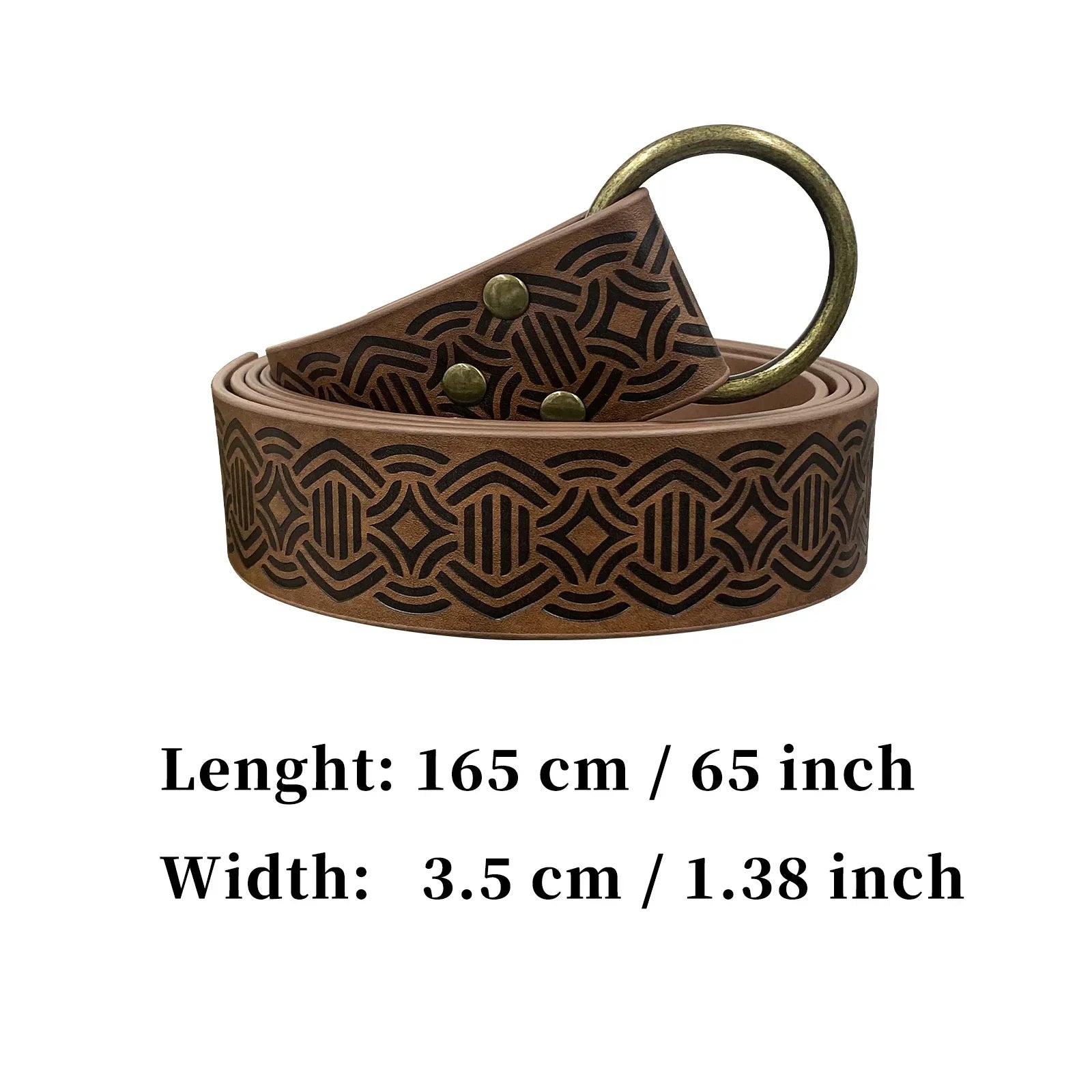 Medieval Embossed O-Ring Belt