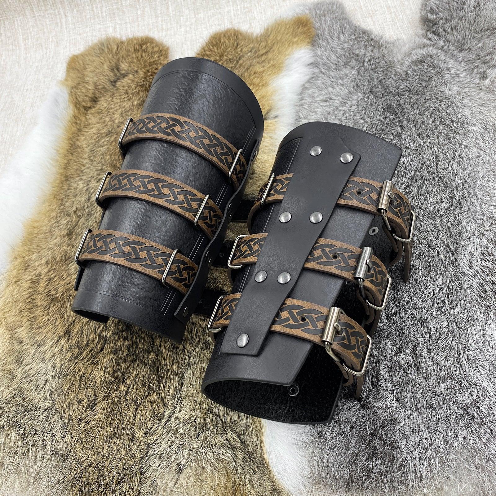 Retro Buckle Fastening Mercenary Arm Guards