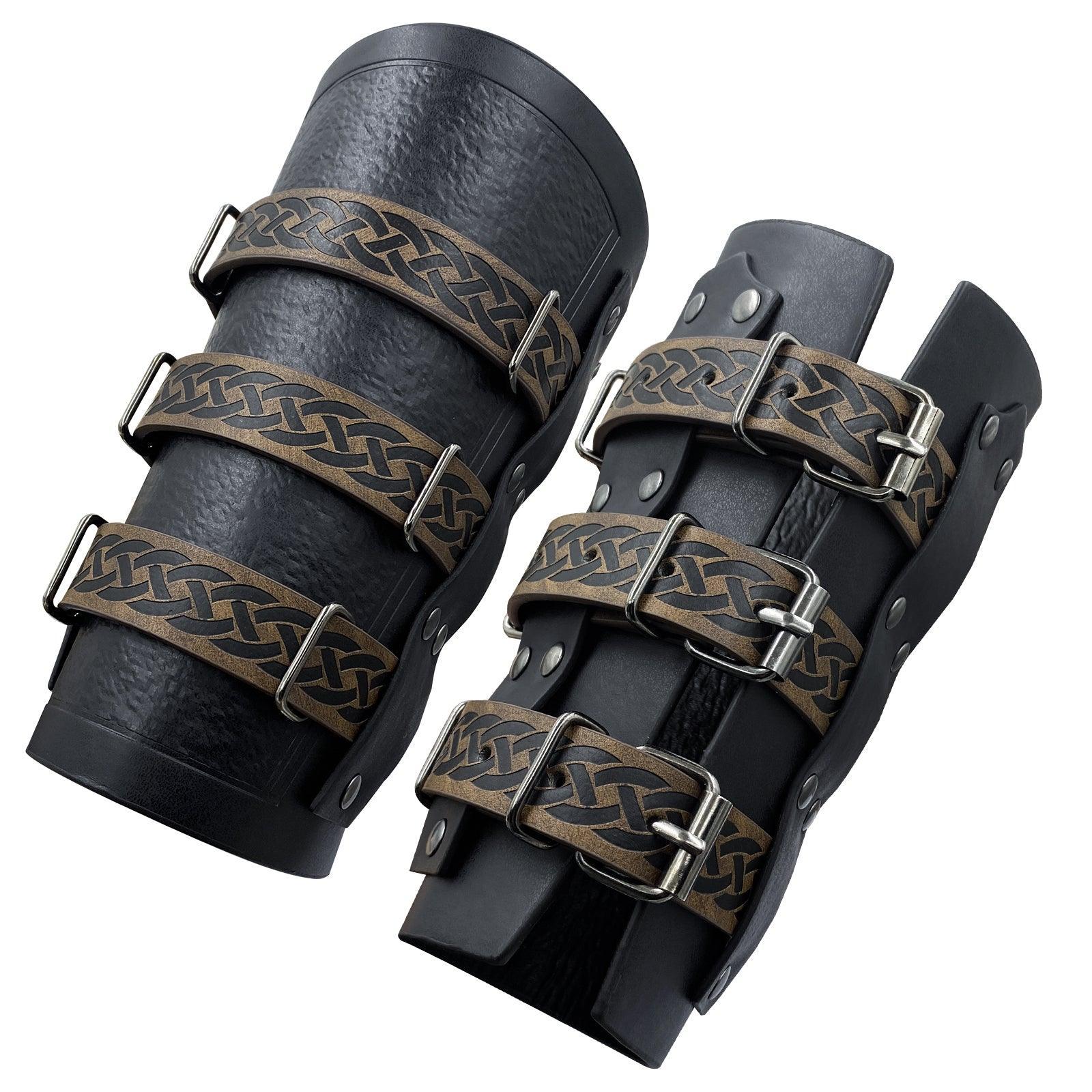 Retro Buckle Fastening Mercenary Arm Guards