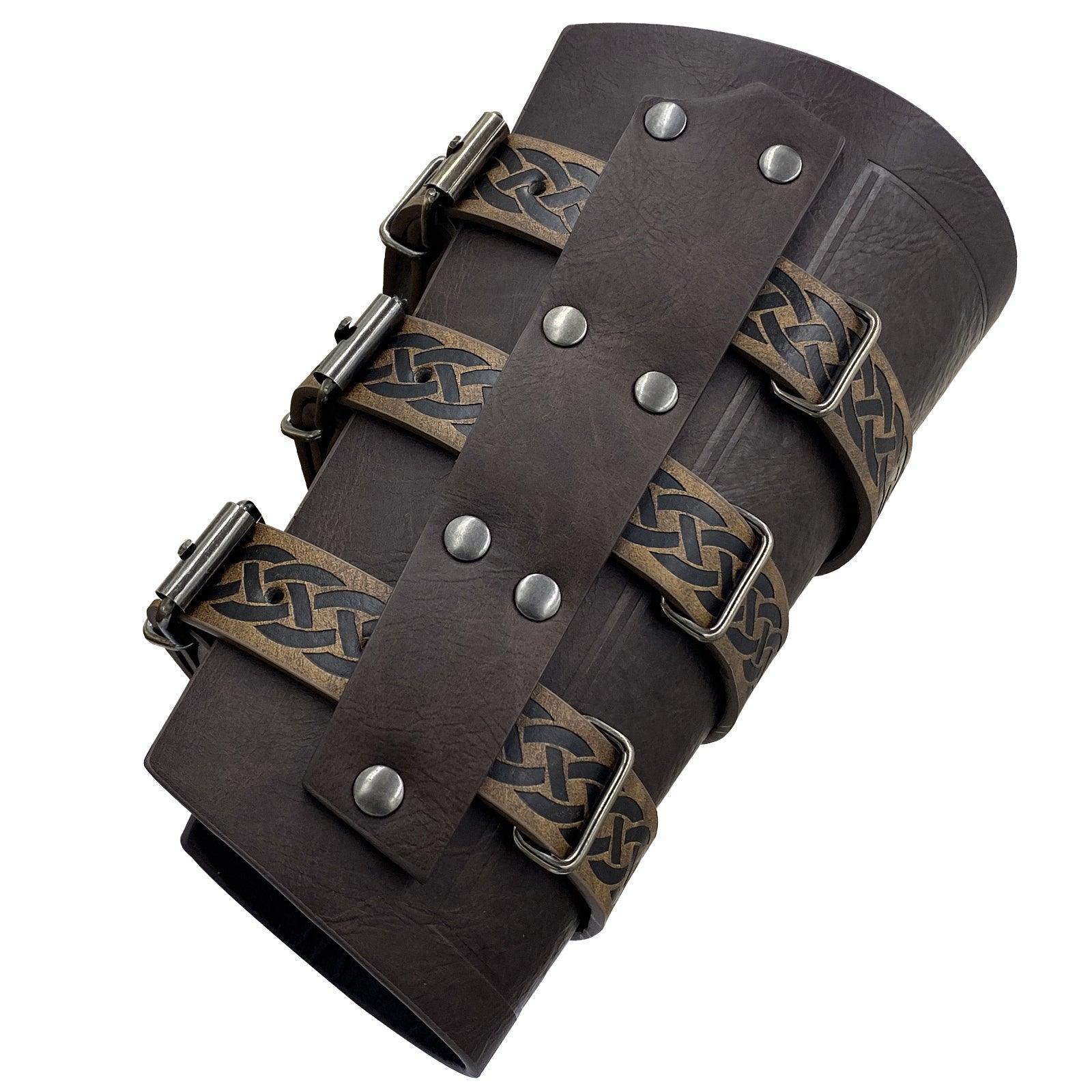 Retro Buckle Fastening Mercenary Arm Guards