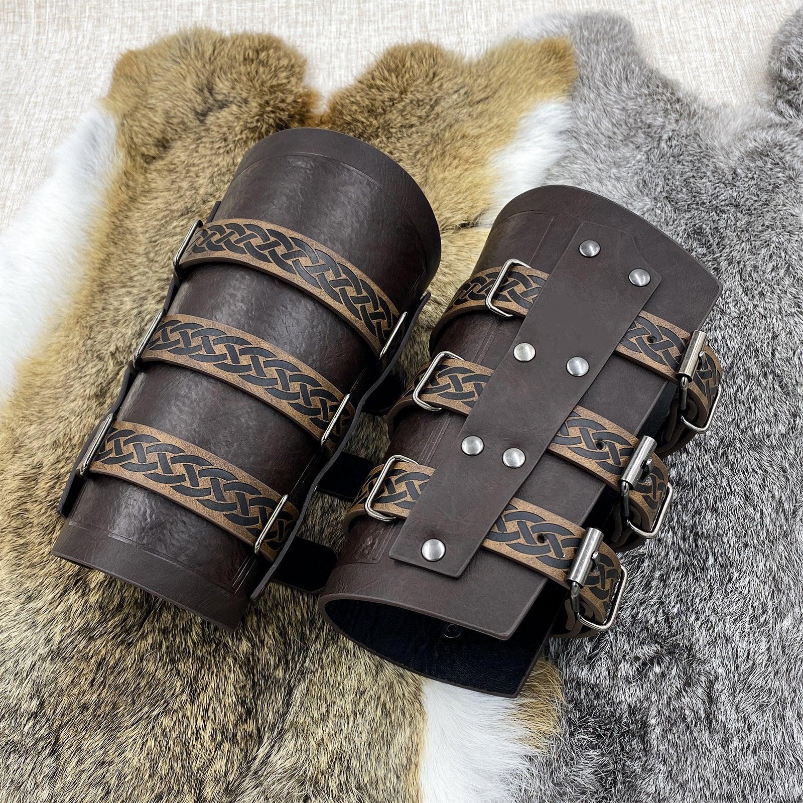 Retro Buckle Fastening Mercenary Arm Guards