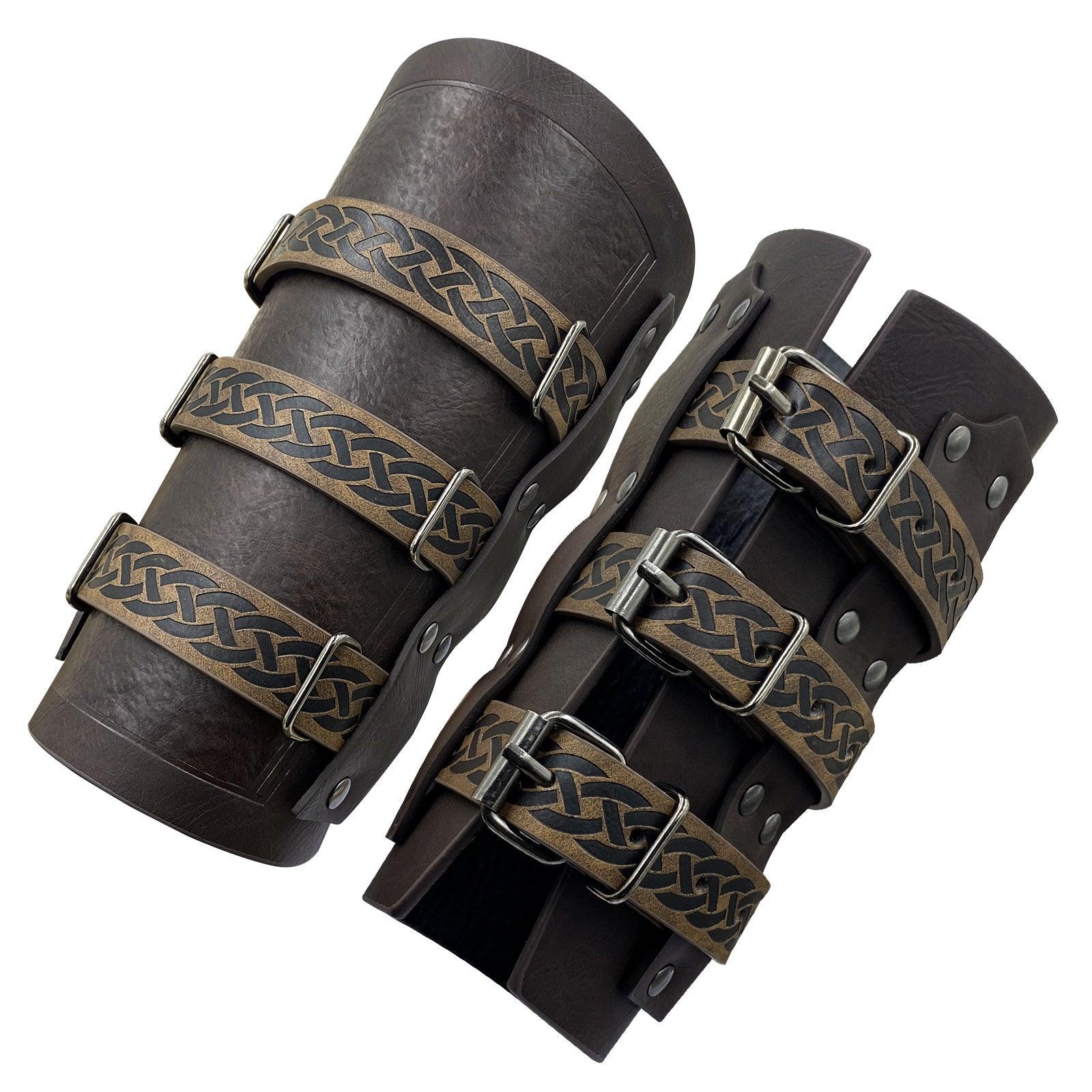 Retro Buckle Fastening Mercenary Arm Guards