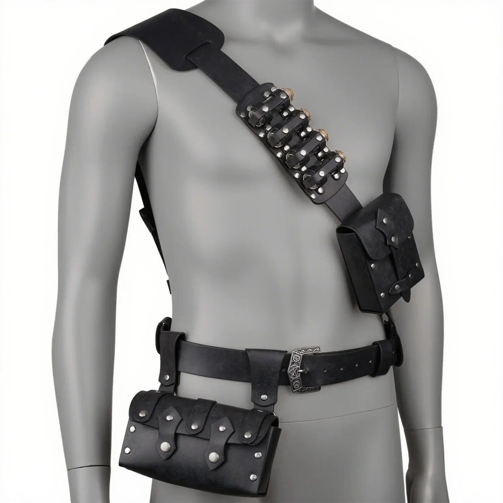 7 PCs Medieval Baldric Tactical Belt