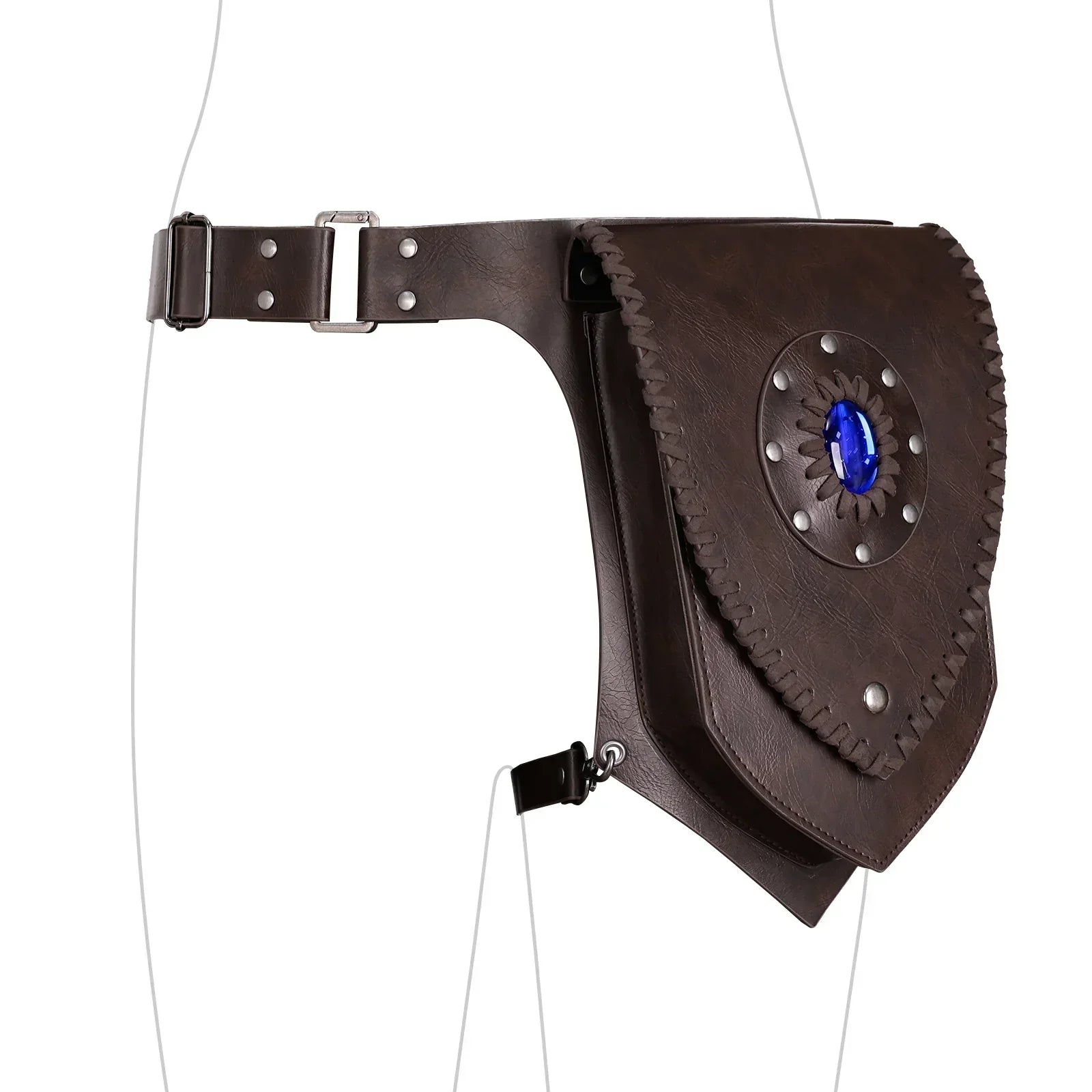 Medieval Faux Leather Thigh Bag