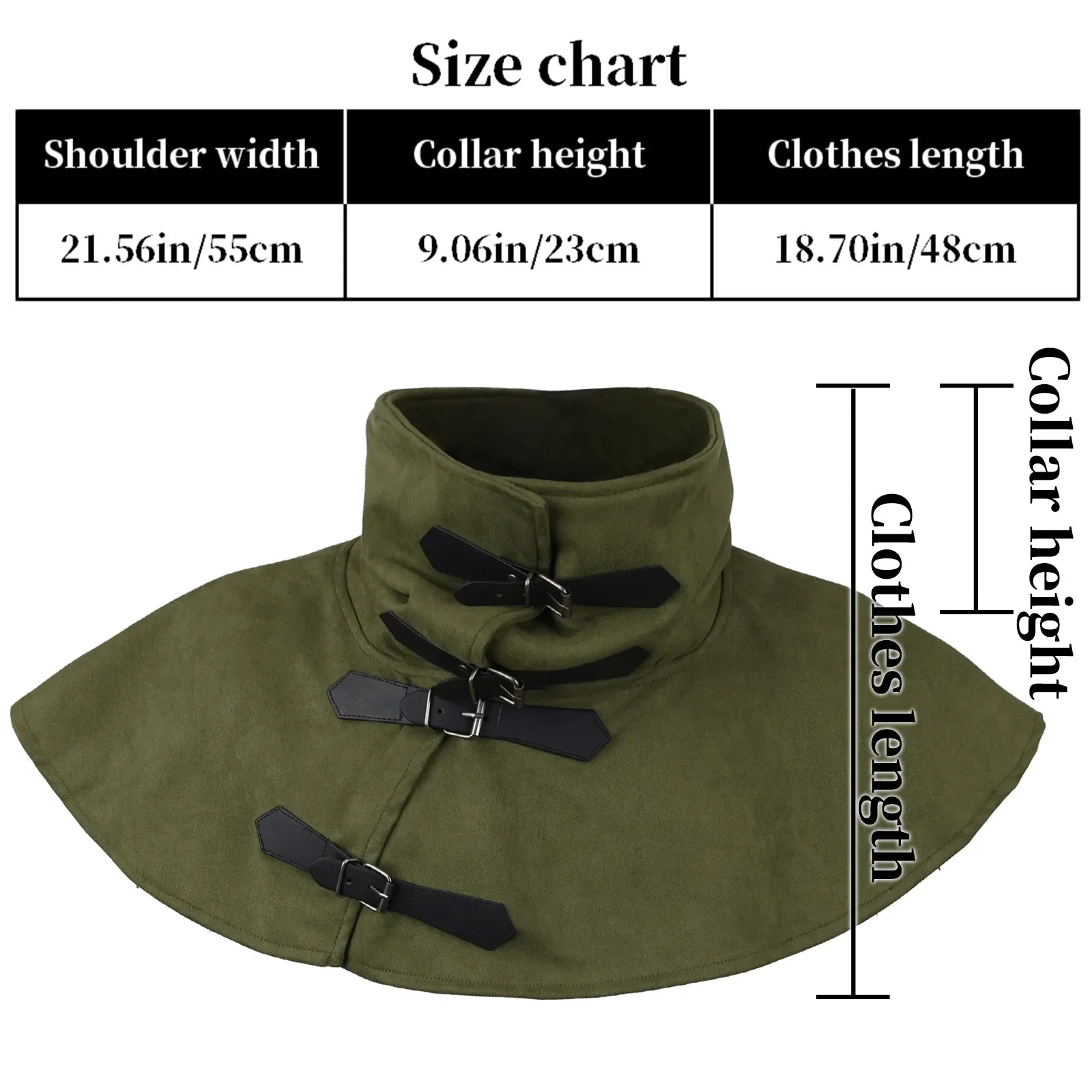 Medieval Short Cloak Adjustable Shoulder Capelet