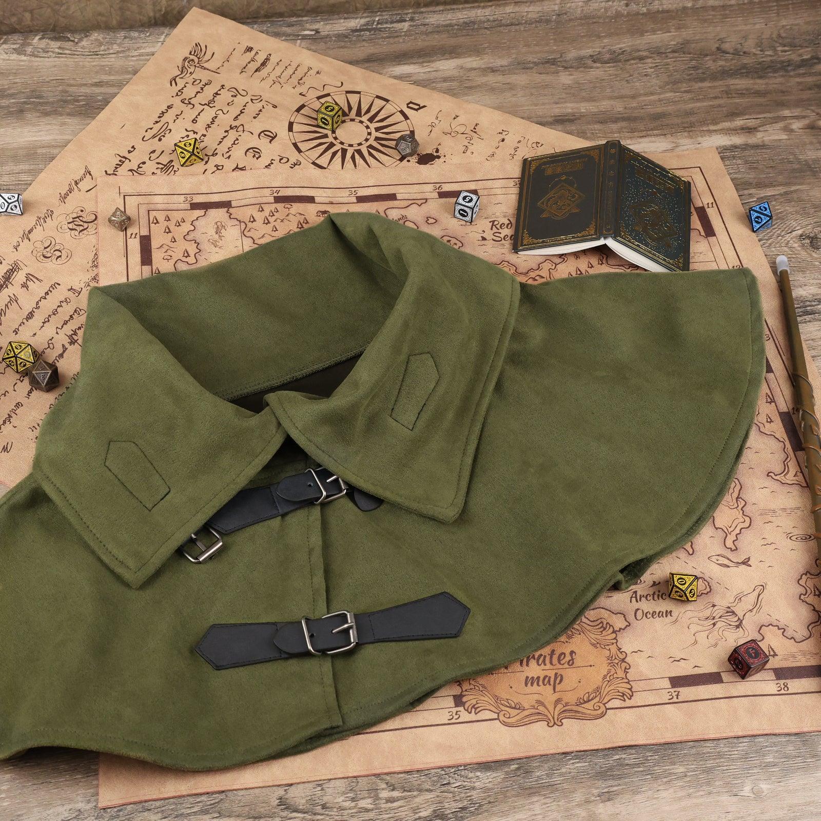 Medieval Short Cloak Adjustable Shoulder Capelet