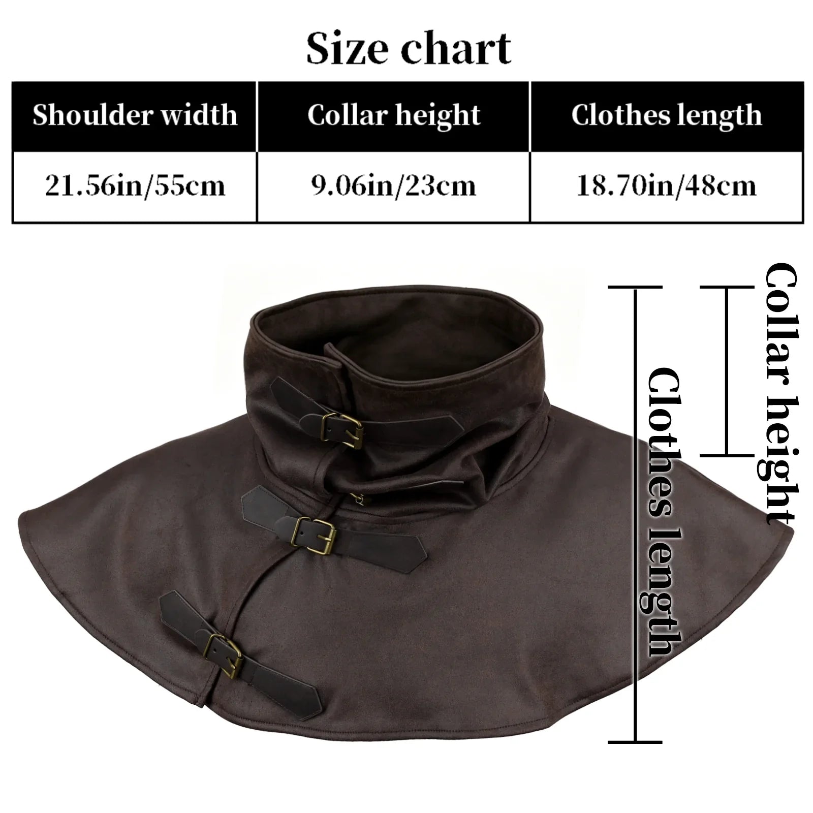 Medieval Short Cloak Adjustable Shoulder Capelet