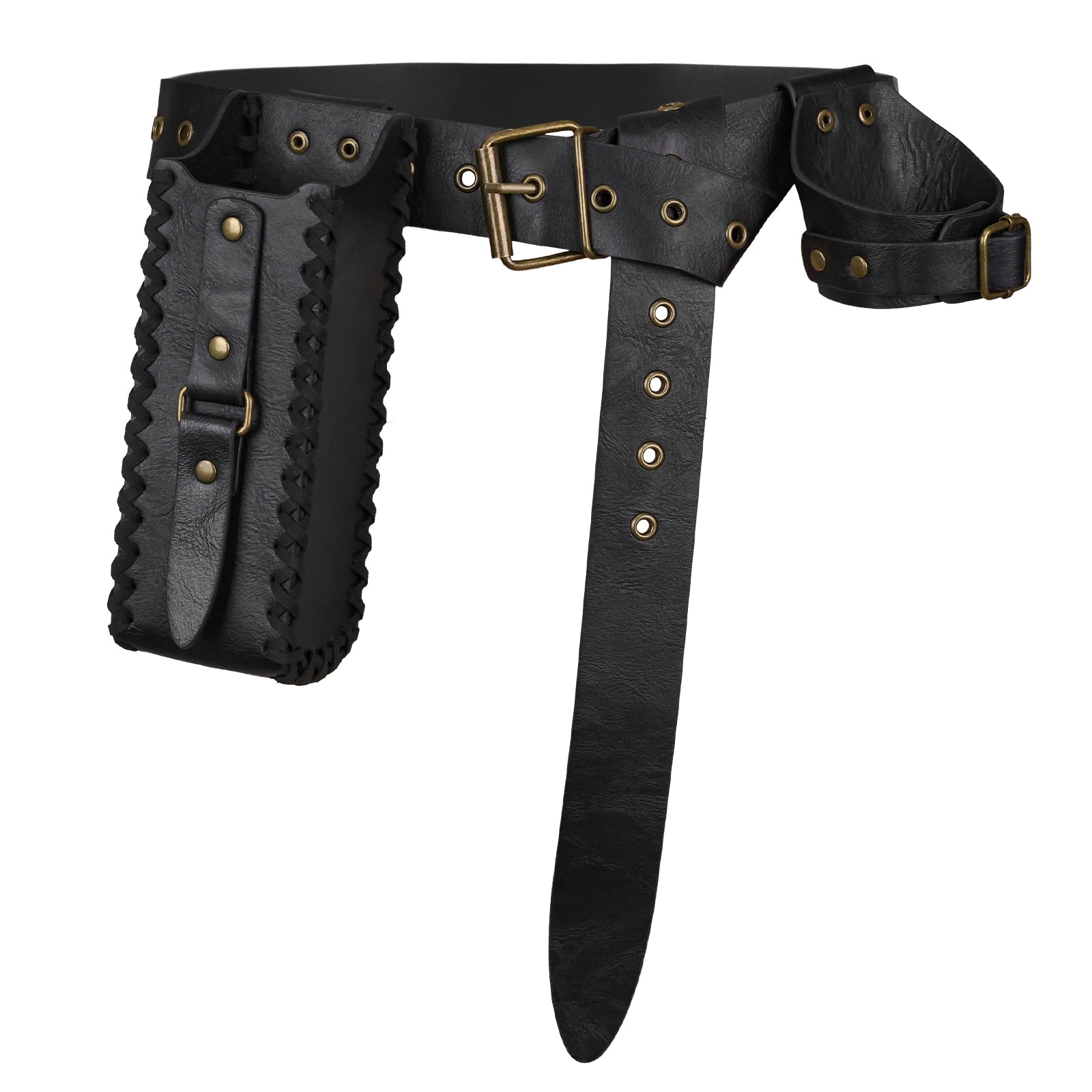 HiiFeuer 3Pcs Medieval Belt with Bottle Beer Holster